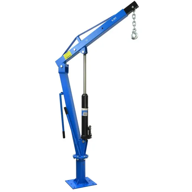 GEKO Hydraulische kraan - draaibaar - uitschuifbare arm - 1000 kg capaciteit - staal