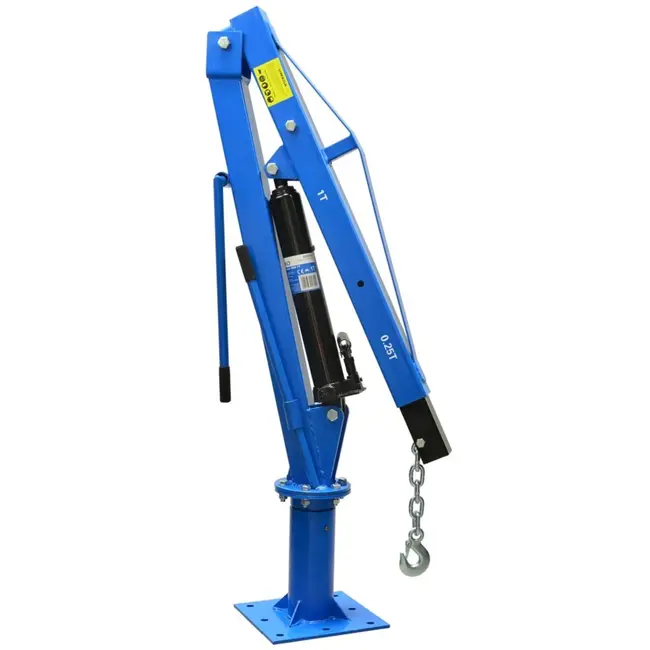 GEKO Hydraulische kraan - draaibaar - uitschuifbare arm - 1000 kg capaciteit - staal