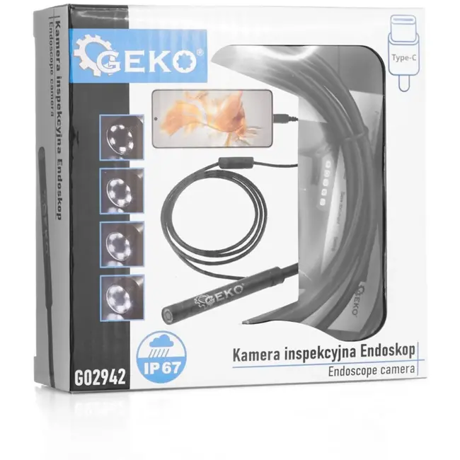 GEKO Endoscoop - Flexibele Camera - 2m Lengte - 5.5mm Diameter - Waterdicht IP67