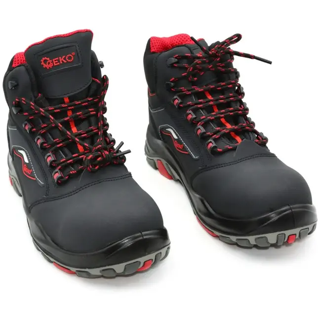 GEKO Zwarte nubuck veiligheidsschoenen - S3 SRC - maat 40 - antislip en antistatisch