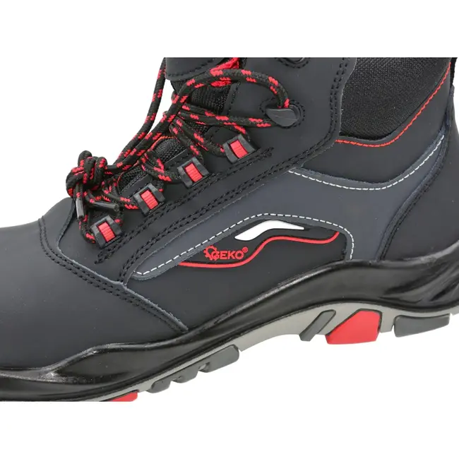 GEKO Zwarte nubuck veiligheidsschoenen - S3 SRC - maat 40 - antislip en antistatisch