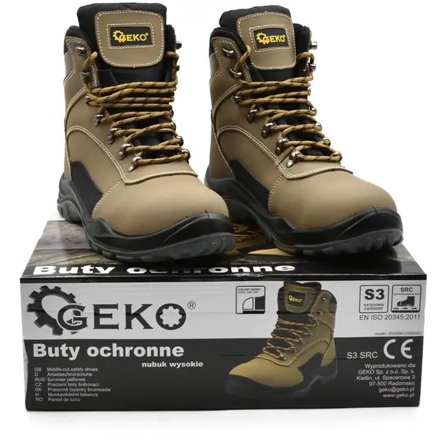 GEKO Nubuck veiligheidsschoenen - S3 klasse - antislip - maat 42