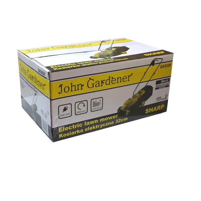 GEKO Elektrische grasmaaier - 32 cm - 1200W - 2 hoogtestanden - 30L opvangbak