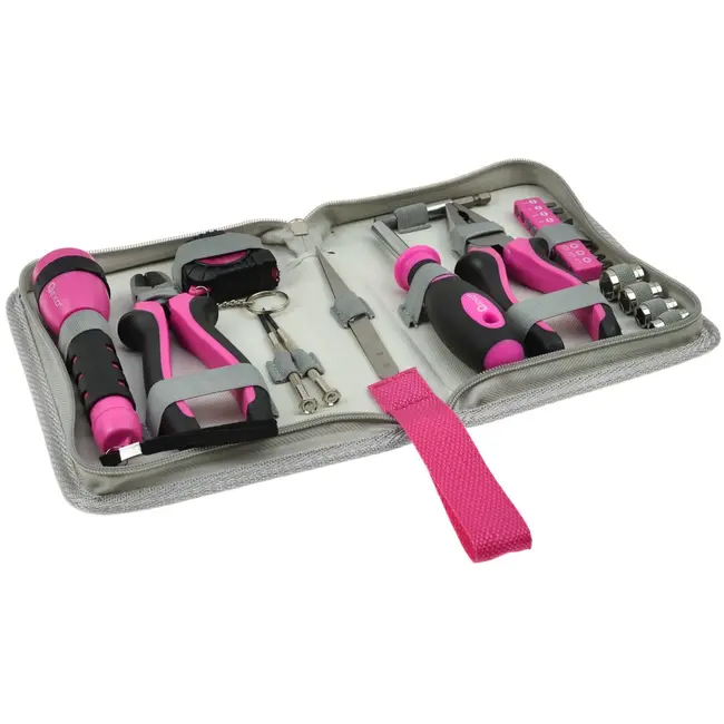 GEKO Universele gereedschapsset - 23-delig - Inclusief zaklamp en meetlint - Compacte opbergtas