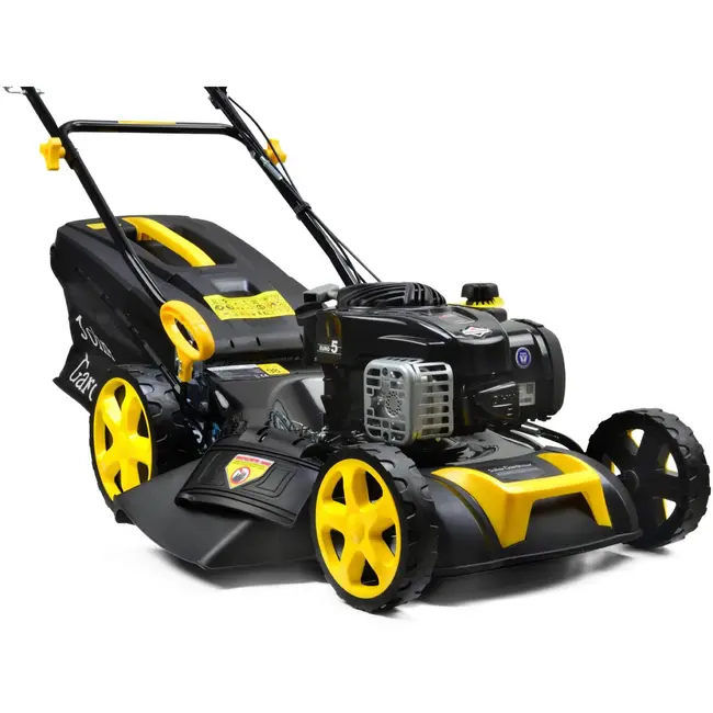 John Gardener Benzine grasmaaier - 51 cm maaibreedte - 8-traps hoogte-instelling - 60L opvangbak - Zij- en achteruitworp