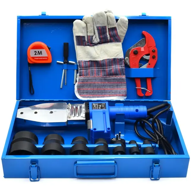 GEKO Pijplasmachine - 16-63 mm - LCD Display - 1500W - Inclusief Accessoires