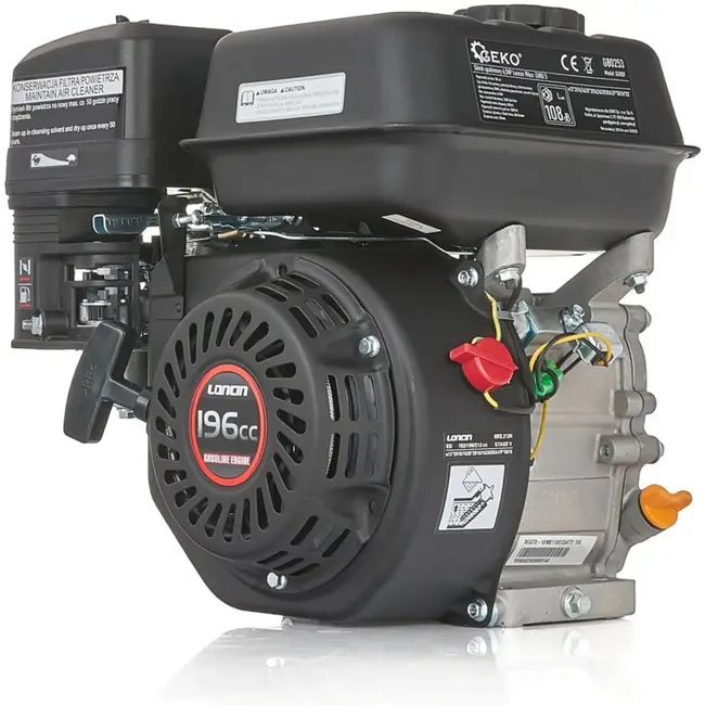 GEKO Krachtige 6,5 PK benzinemotor - 196cc - Euro 5 - 19 mm as - Voor compactors en pompen