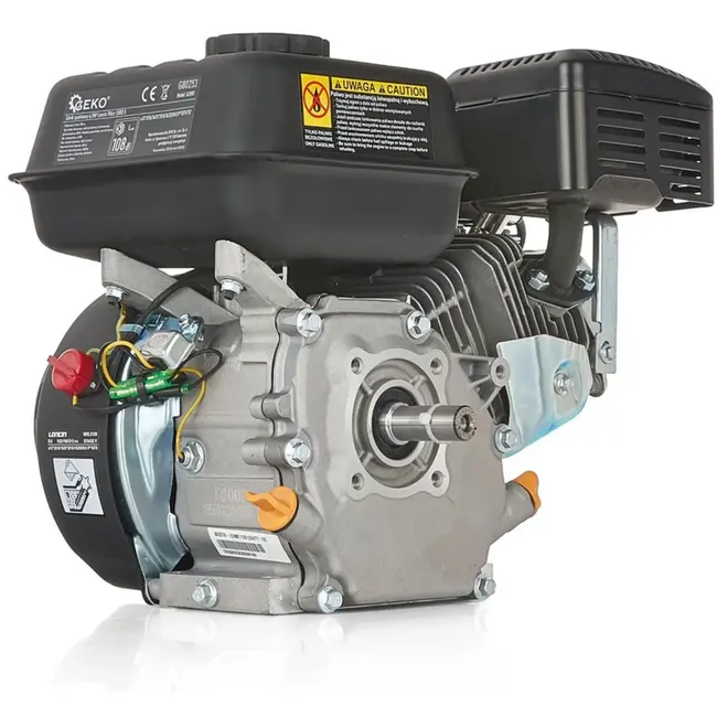 GEKO Krachtige 6,5 PK benzinemotor - 196cc - Euro 5 - 19 mm as - Voor compactors en pompen