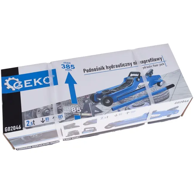 GEKO Hydraulische krik - laag profiel - 2,5 ton - 85 mm minimum hoogte