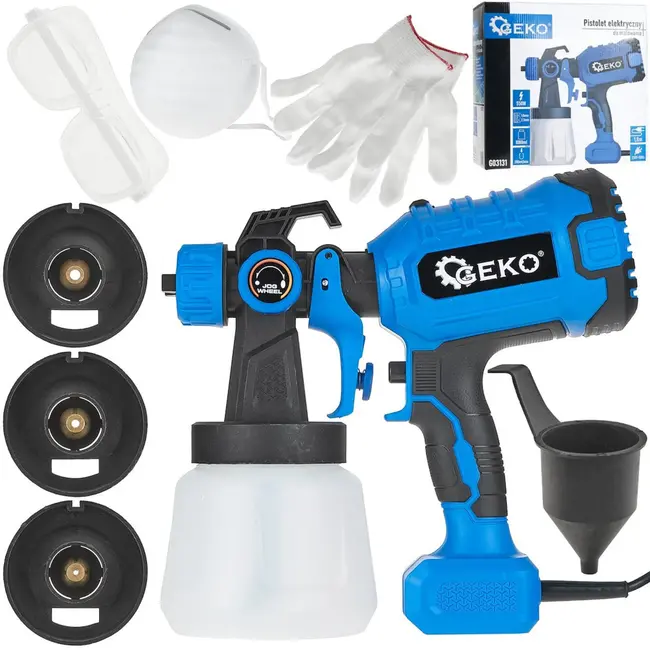 GEKO Verfspuit - Compact - Verstelbare Nozzles - 800 ml - Lichtgewicht