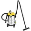 GEKO Stofzuiger nat en droog - 25L - roestvrij staal - met stopcontact en accessoires