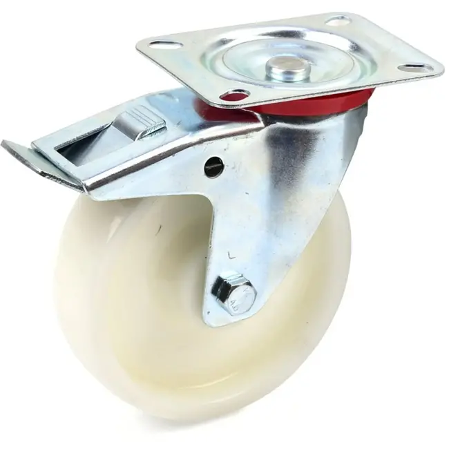 GEKO Zwenkwiel met rem - 125mm - Polypropyleen - Chemisch bestendig