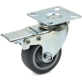 GEKO Zwenkwiel met rem - 50mm - Stil en krasvrij - 40 kg belastbaar