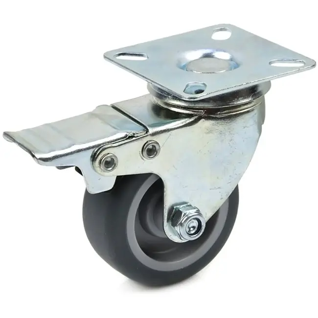 GEKO Zwenkwiel met rem - 50mm - Stil en krasvrij - 40 kg belastbaar