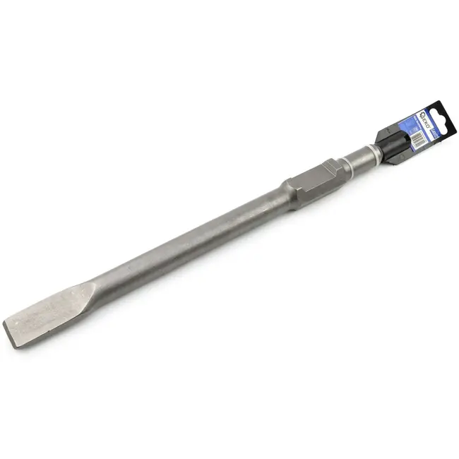 GEKO Platte beitel - 30 mm hex schacht - 410 mm lengte - Voor elektrische sloophamer