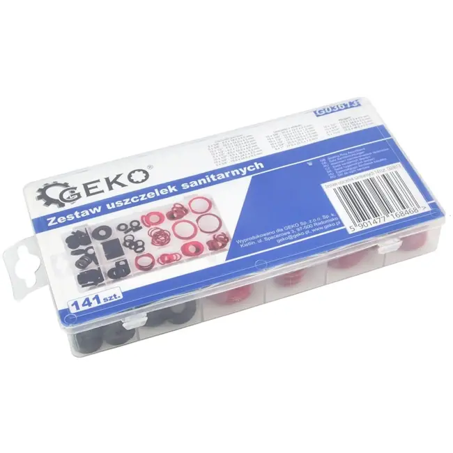 GEKO Sanitair pakkingset - 141 stuks - 18 maten - Rubber, vezel en klingeriet