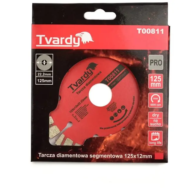 Tvardy Diamantschijf - Segmented - 125 mm - 12 mm Lasergelast - Hoge Snijprestaties