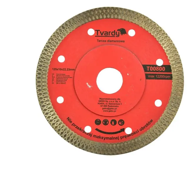 Tvardy Diamantschijf - Universeel - 125 mm - Voor harde materialen - Spatvrij snijden