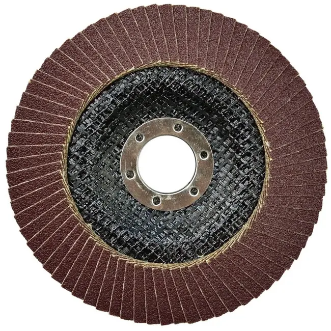 GEKO Aluminiumoxide lamellenschijf - 125 mm - Korrel 120 - Voor metaal en houtbewerking - 10 stuks