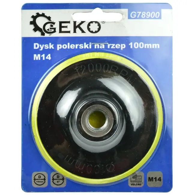 GEKO Polijstpad - Schuimrubber - 100 mm - M14 aansluiting