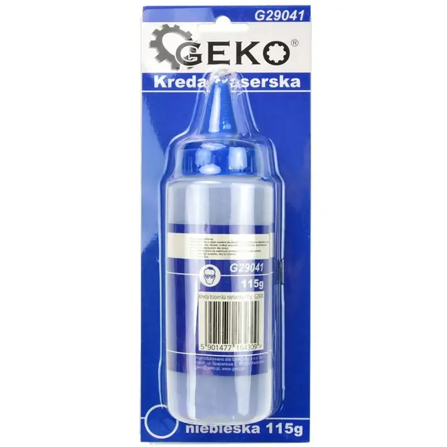 GEKO Blauwe markeerkrijt - 115g - Voor strakke lijnen
