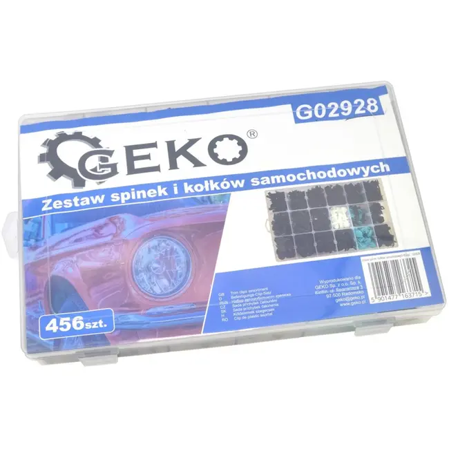 GEKO 456-delige set voor auto- en motorbekleding - veelzijdige bevestigingsoplossingen