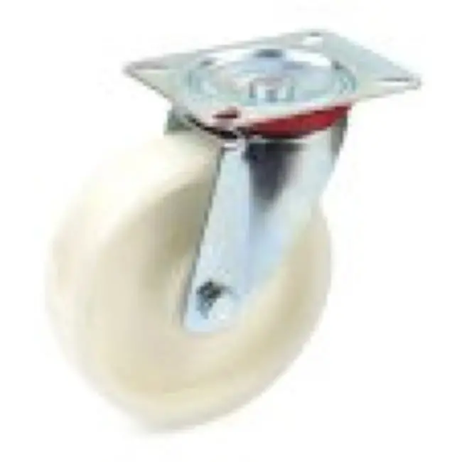 GEKO Zwenkwiel met stalen plaat - 125mm - Chemisch bestendig