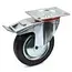 GEKO Zwenkwiel met rem - 160 mm - Staal en rubber - 150 kg draagkracht