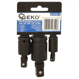GEKO Kogelgewrichtenset - Versterkt Cr-Mo Staal - 3 Maten - 3 Stuks