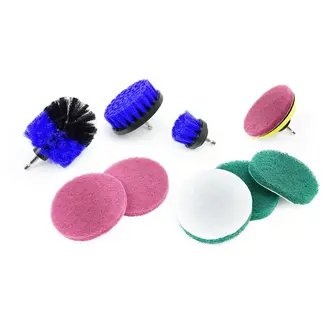GEKO 10-delige borstelset - nylon - veelzijdig - voor boormachine
