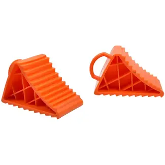 GEKO Set van 2 stevige wielkeggen - antislip - weerbestendig - 160x84x100 mm