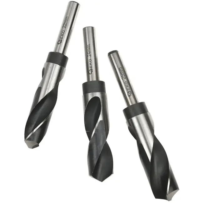 GEKO 3-delige HSS metaalboor set - 22-25 mm - Split Point - Zwart geoxideerd