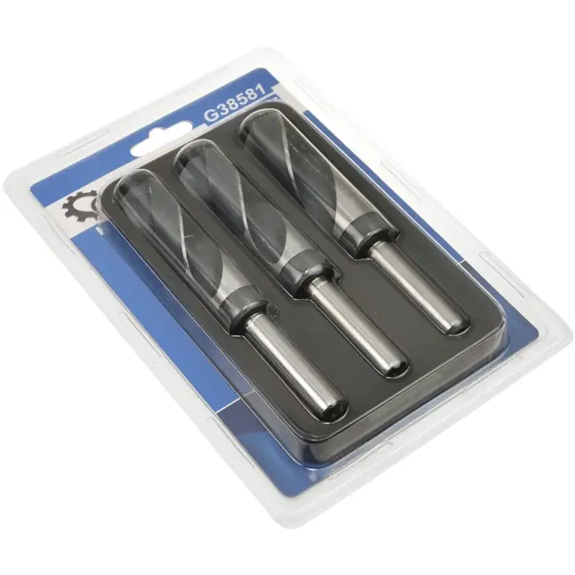 GEKO 3-delige HSS metaalboor set - 22-25 mm - Split Point - Zwart geoxideerd