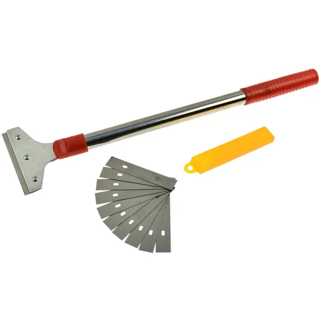 GEKO Schraper - Ergonomisch - Antislip - 48 cm - Inclusief 10 messen