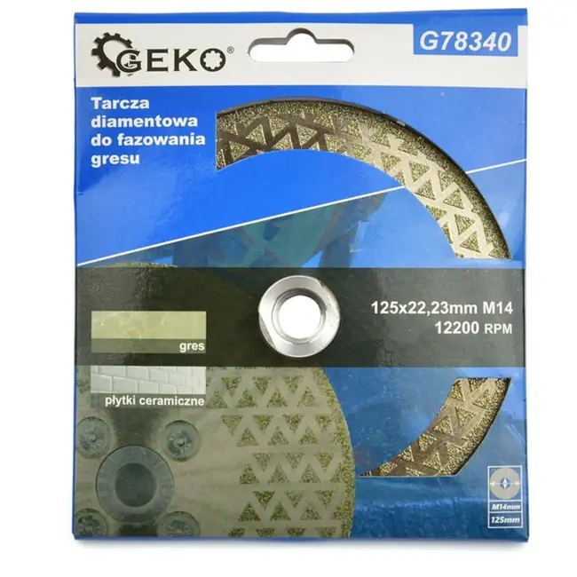 GEKO Diamantschijf - Tegelslijpen - 2-in-1 Functie - 125 mm - M14 Bevestiging