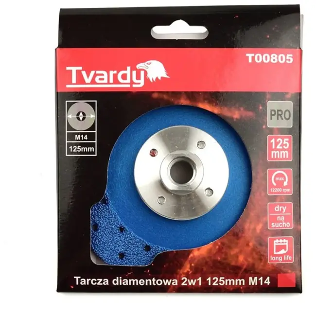 Tvardy Diamantschijf 2-in-1 - Snijden & Slijpen - 125 mm - M14 - Trillingsarm