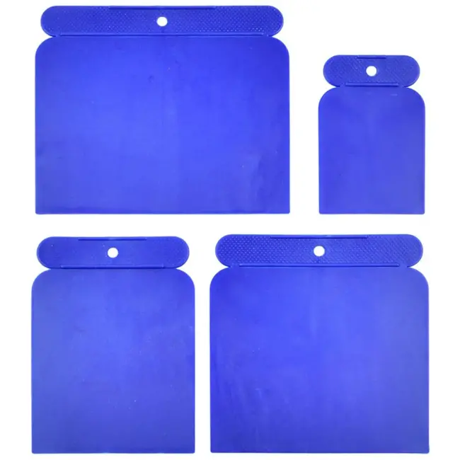 GEKO Plastic schraperset - 4 maten - Flexibel en oplosmiddelbestendig