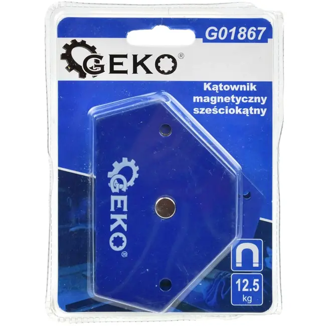 GEKO Hexagonale lasmagneet - multi-hoek - 12,5 kg - compact ontwerp