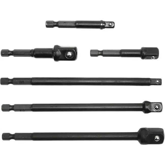 GEKO Impact driver set - 6-delig - Diverse maten - Hex aansluiting