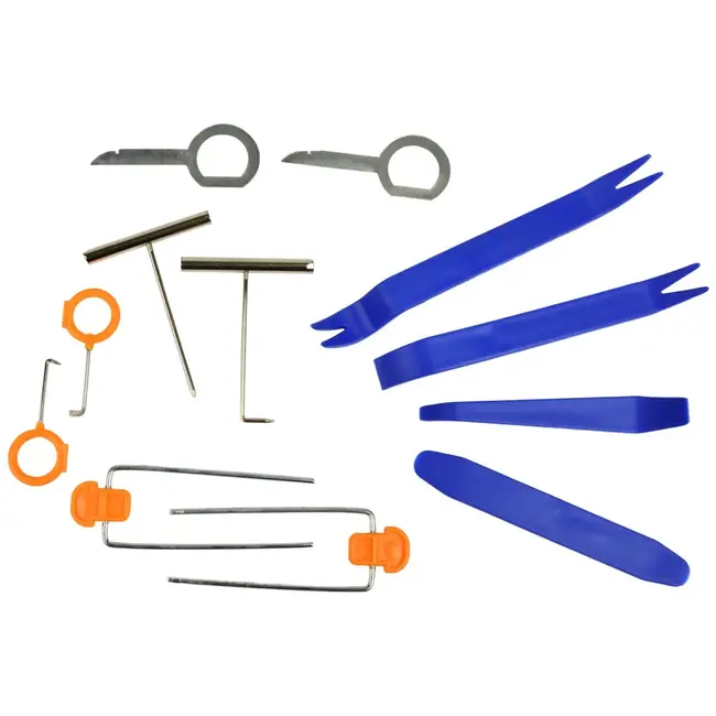 GEKO Trim- en radiodemontageset - Beschermend kunststof - Geschikt voor auto-elektronica - 12-delig