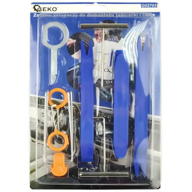 GEKO Trim- en radiodemontageset - Beschermend kunststof - Geschikt voor auto-elektronica - 12-delig