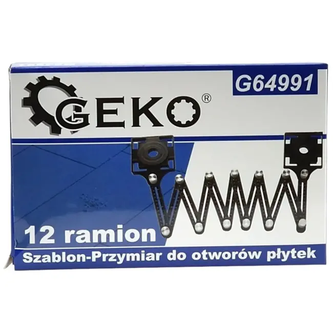 GEKO Twaalfvoudige liniaal - verstelbare armen - precisie markering - 3 maten gaten - universeel gebruik