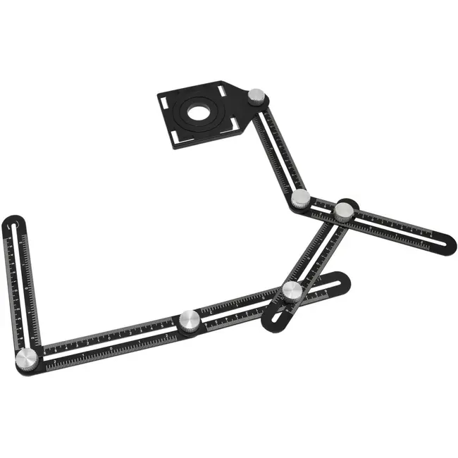 GEKO Zesarmige liniaal - precisie markering - verstelbare armen - veelzijdig gebruik