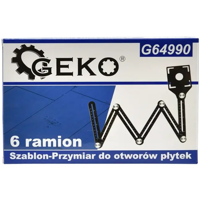 GEKO Zesarmige liniaal - precisie markering - verstelbare armen - veelzijdig gebruik