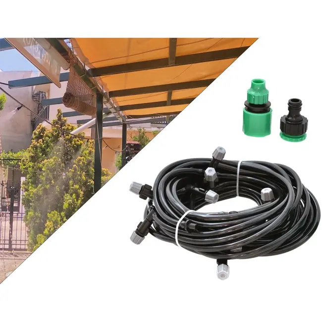 GEKO Tuinnevelslang - 10 meter - Inclusief 10 sproeiers en aansluitstukken