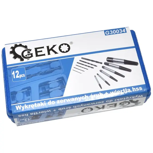 GEKO Uitbreekset en HSS-boren - 12-delig - Voor gebroken bouten