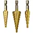 GEKO Trapboor set - HSS staal met titanium - 3-20 mm - 1/4" hex aansluiting