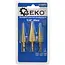 GEKO Trapboor set - HSS staal met titanium - 3-20 mm - 1/4" hex aansluiting