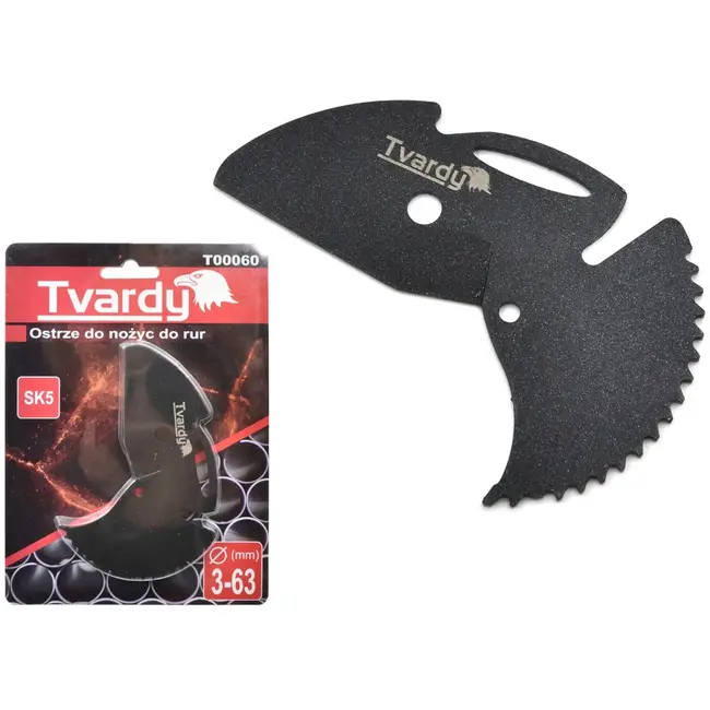 Tvardy Vervangbaar mes voor PVC-snijder - 0-63mm - SK5 staal - Slijtvast