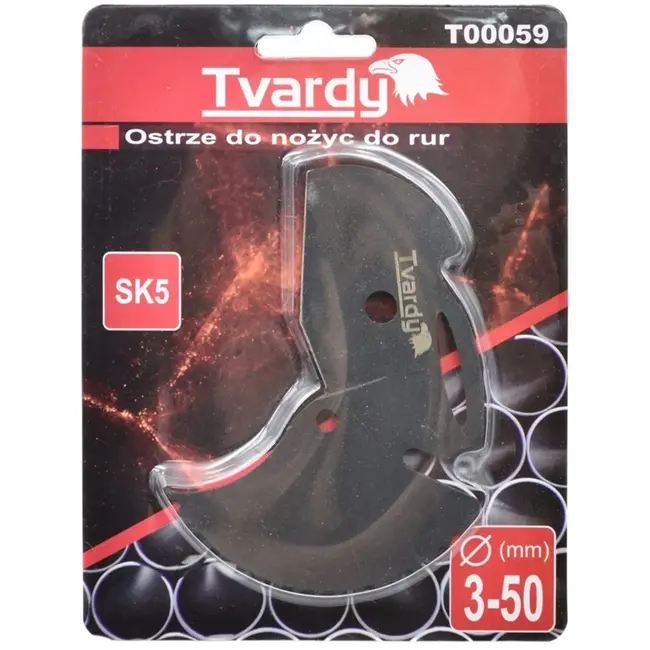 Tvardy Vervangbaar mes voor PVC-snijder - 0-50mm - SK5 staal - Hoge slijtvastheid